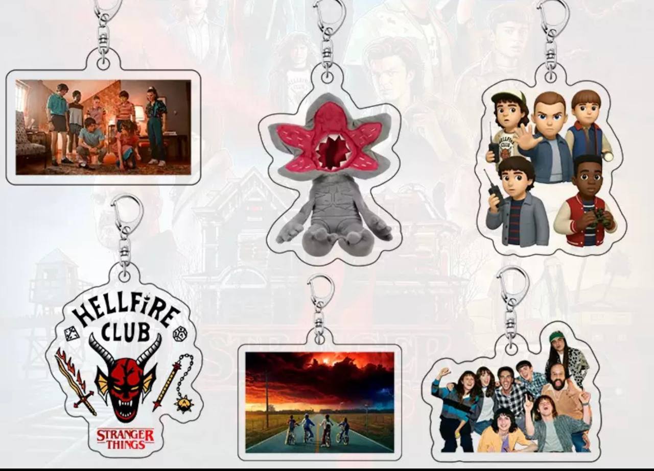 Набір акрилових брелків Дивні дива, Stranger Things, 6шт