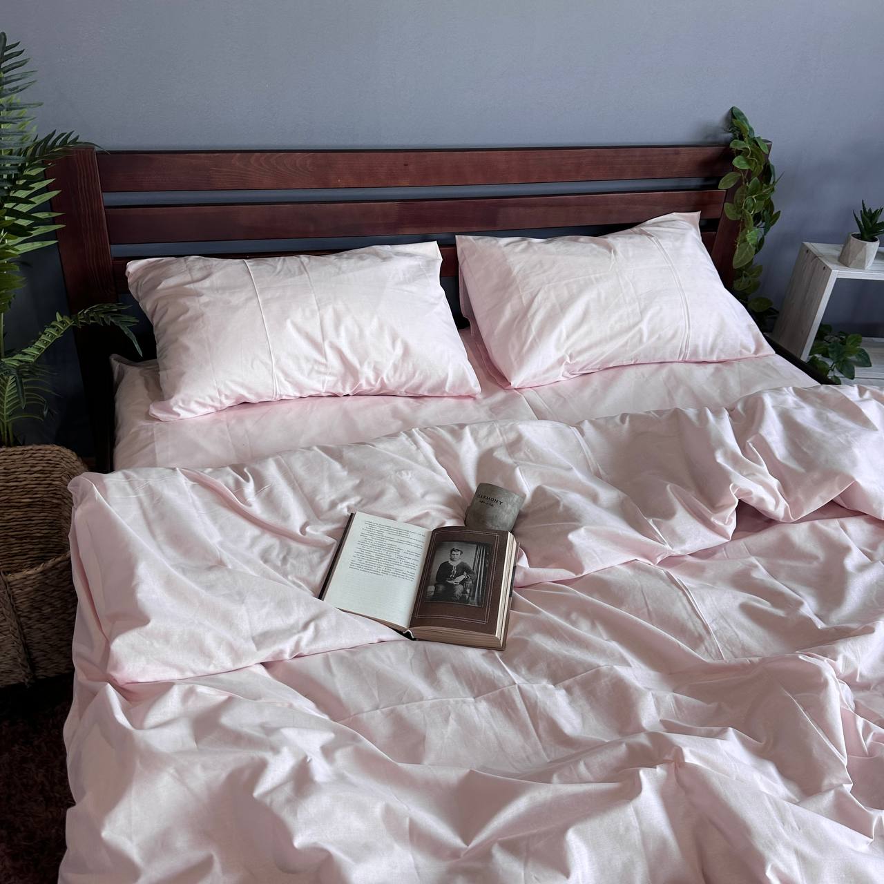 Постільна білизна Однотонна ніжна пудра бязь 100% бавовна