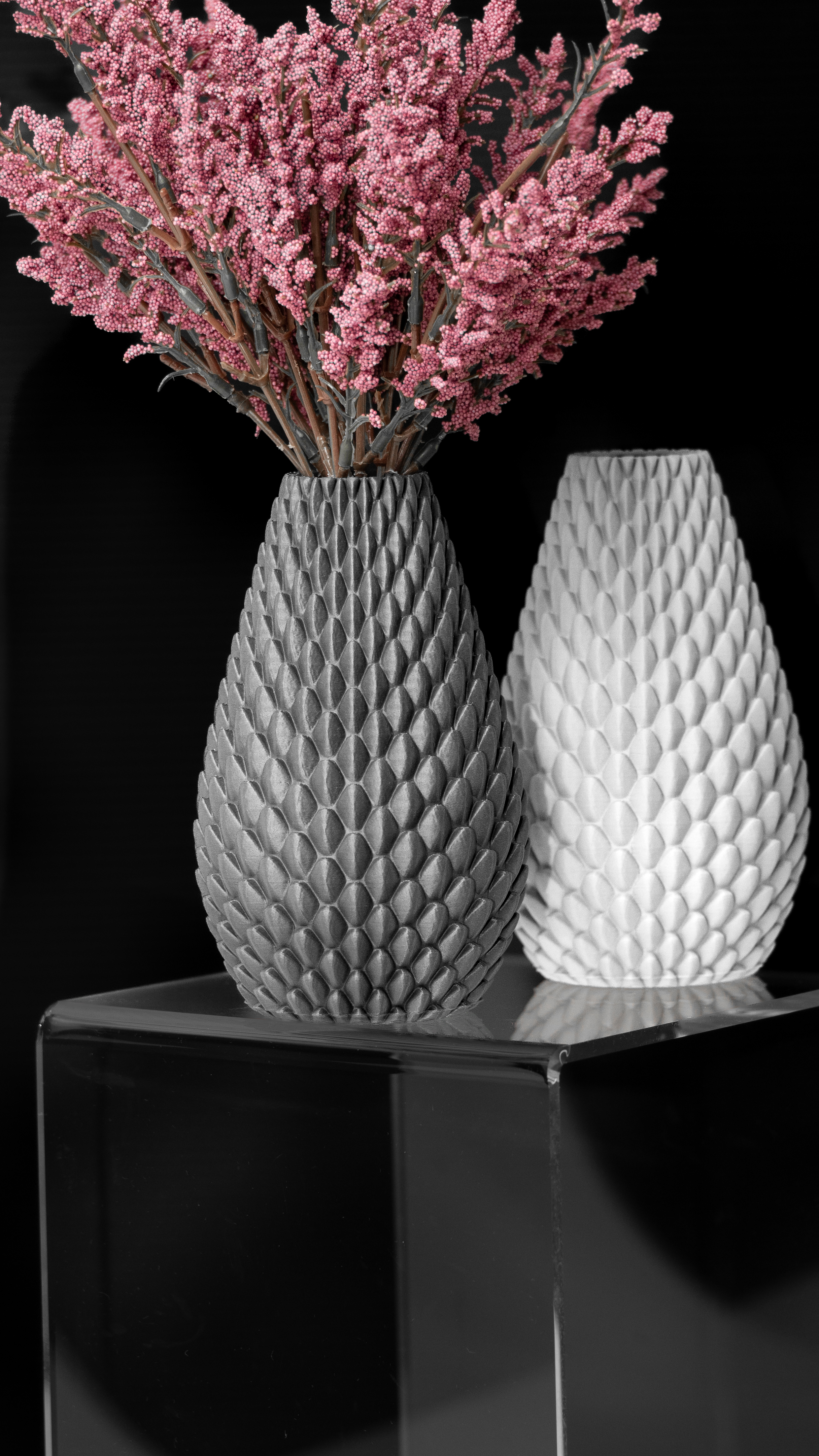 Dragonscale Flower Vase 01 – 3D Printed Vase