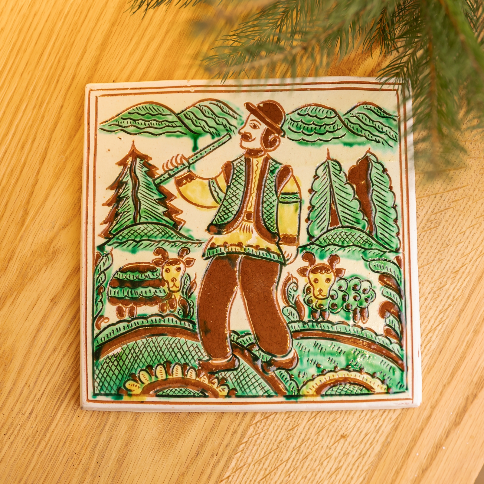 Керамічна плиточка "Олень", 20*20 см