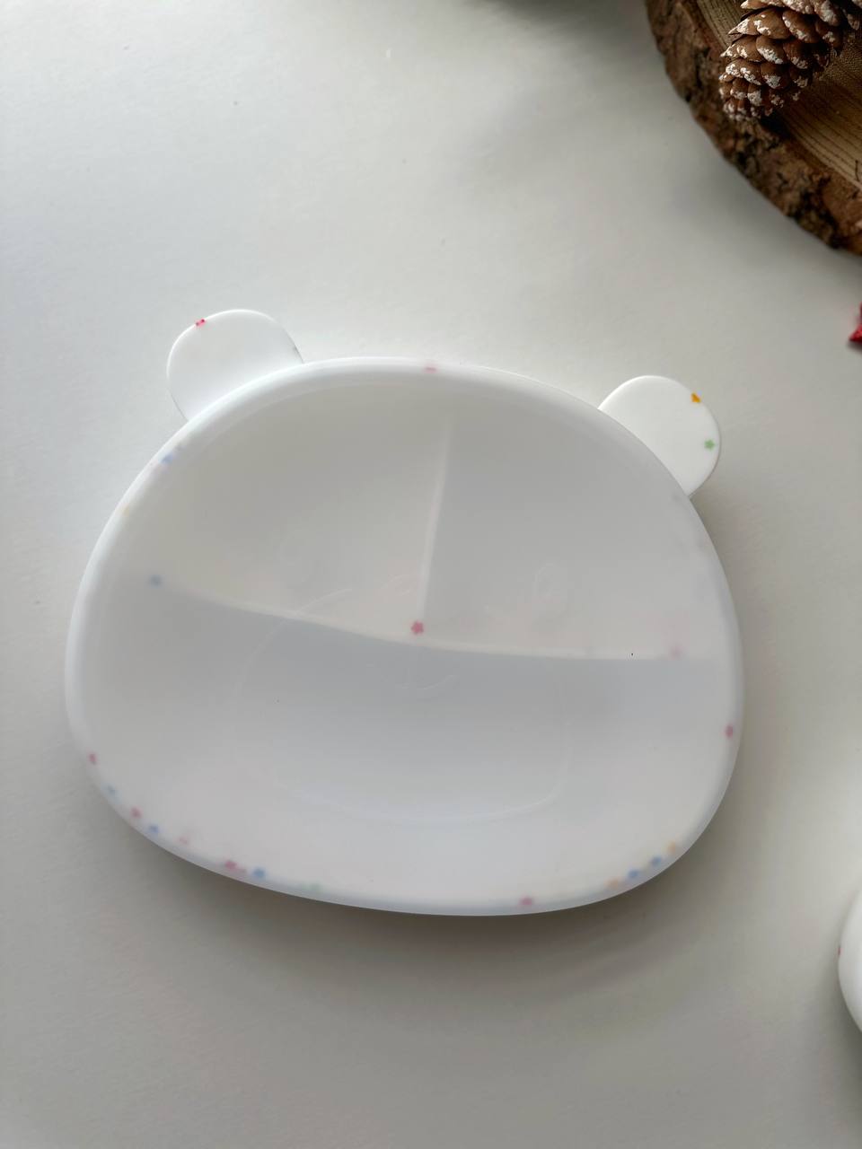 Секційна тарілка з присоскою ведмедик 