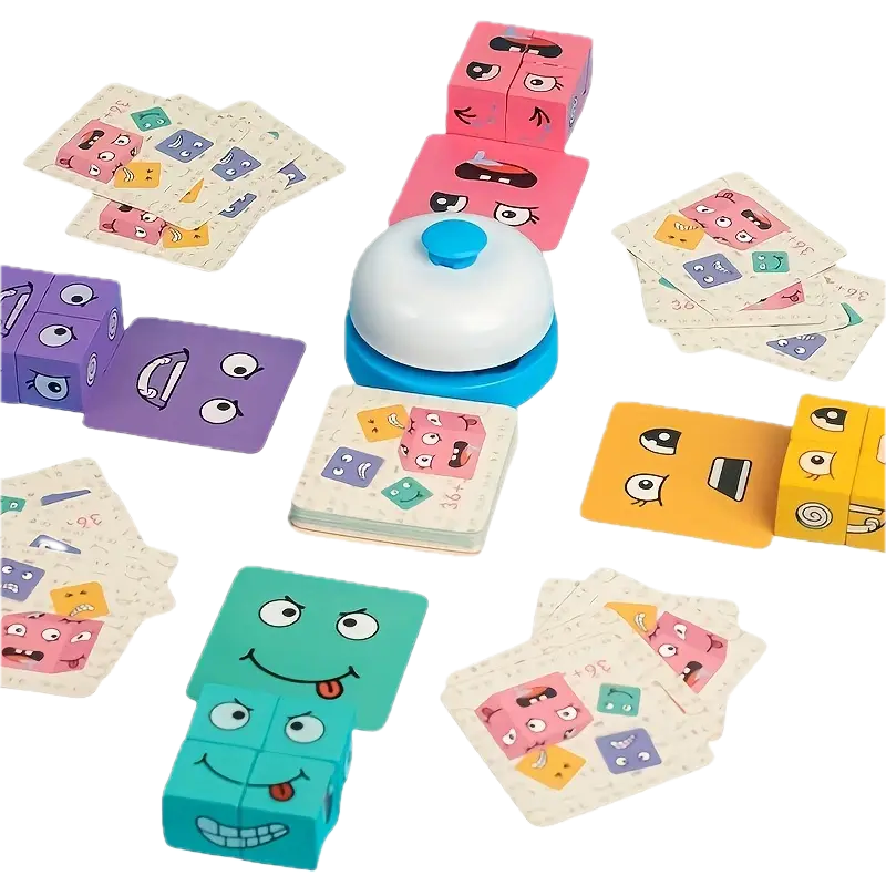 Набір для розвитку логіки — 72 картки + 16 кубиків, навчальна гра для дітей від 3 років