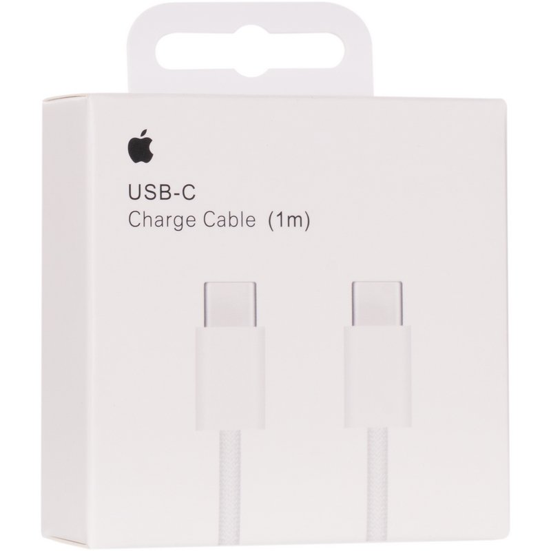 Кабель USB 99% Original Type-C to Type-C (Woven) (box) (MQKJ3) 1m White