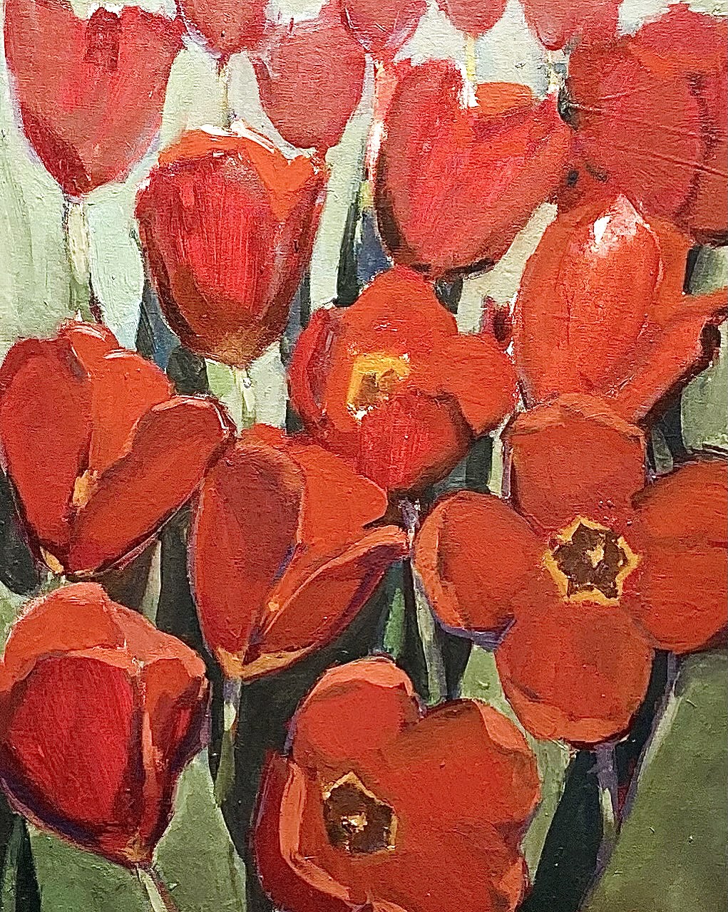 Tulips, 2023, 40x30 sm, oil on canvas