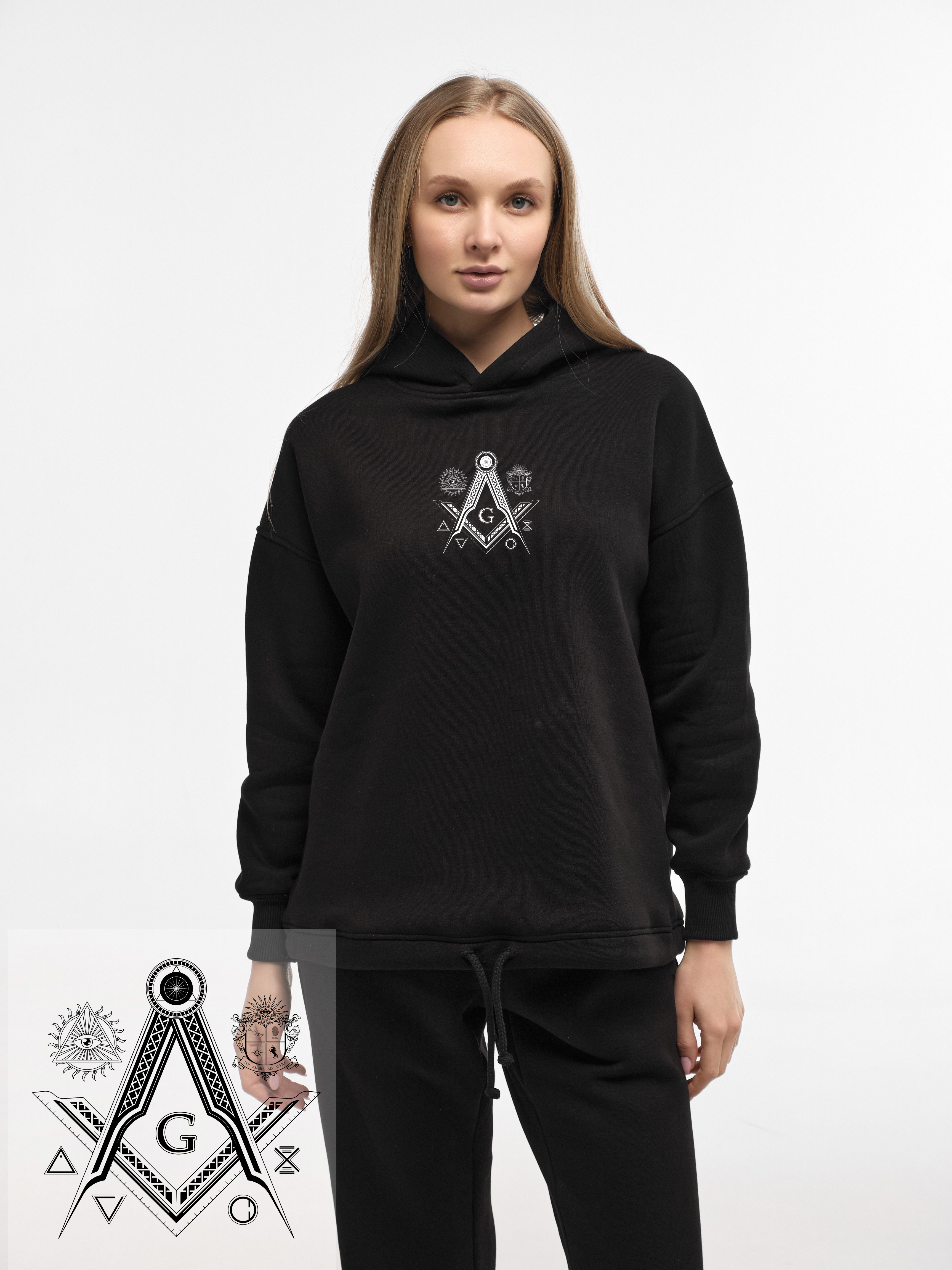 HOODIE "FREEMASONRY" | LACE | BLACK EMOTION | XH2