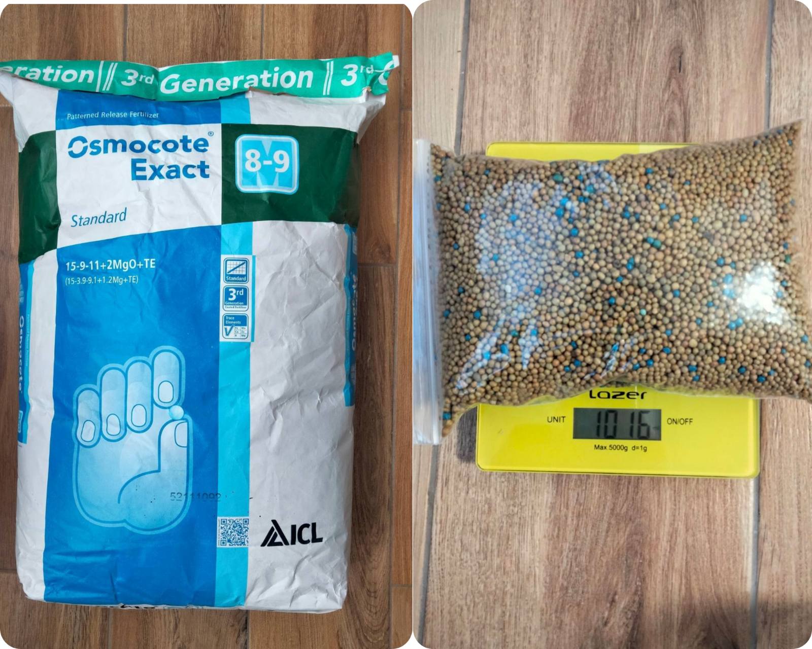 🌱 Osmocote Standard 8–9M  (15 + 9 + 11 + 2MgO + TE) 1 кг