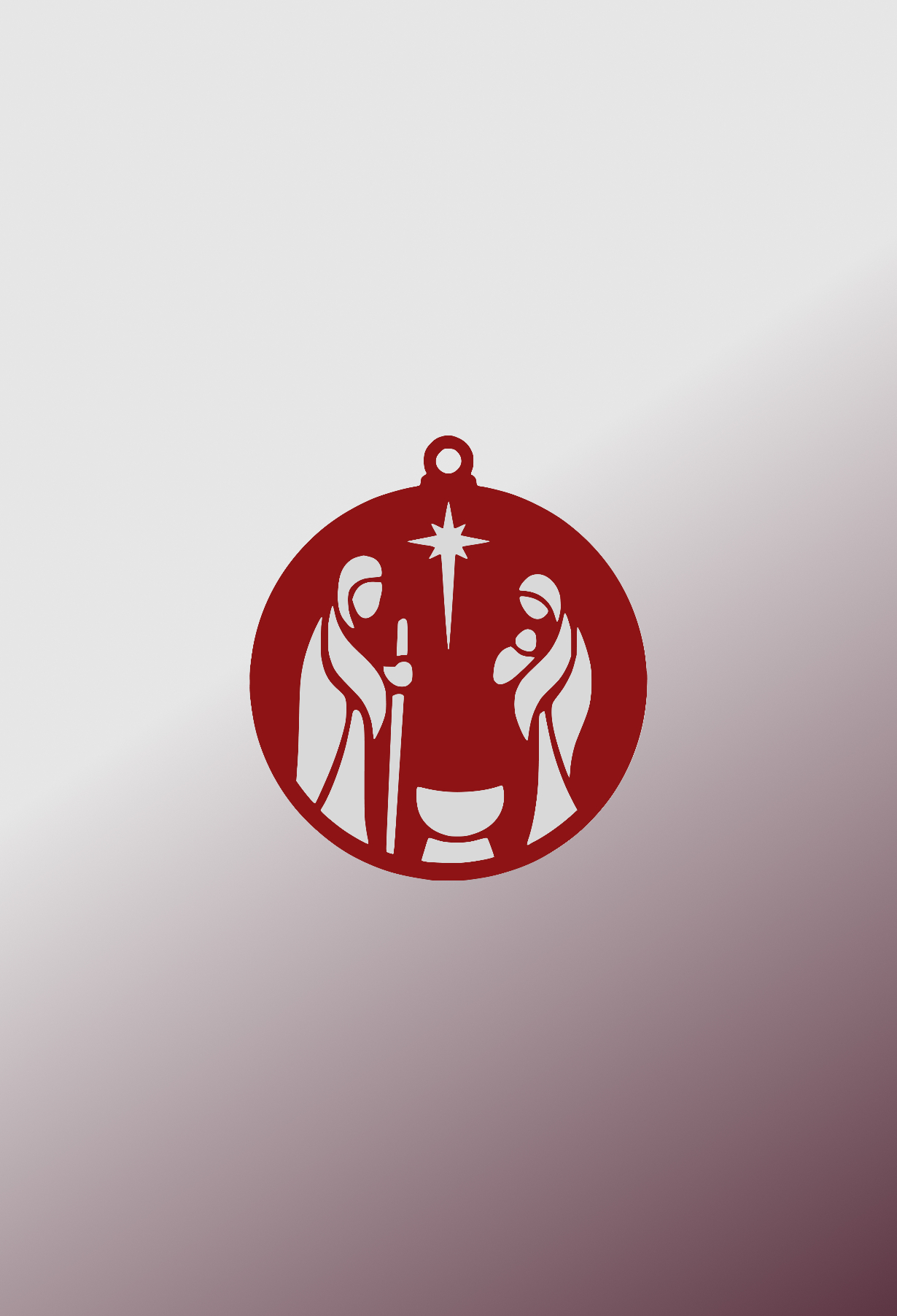 Металева різдвяна куля “Вифлеємська ніч”