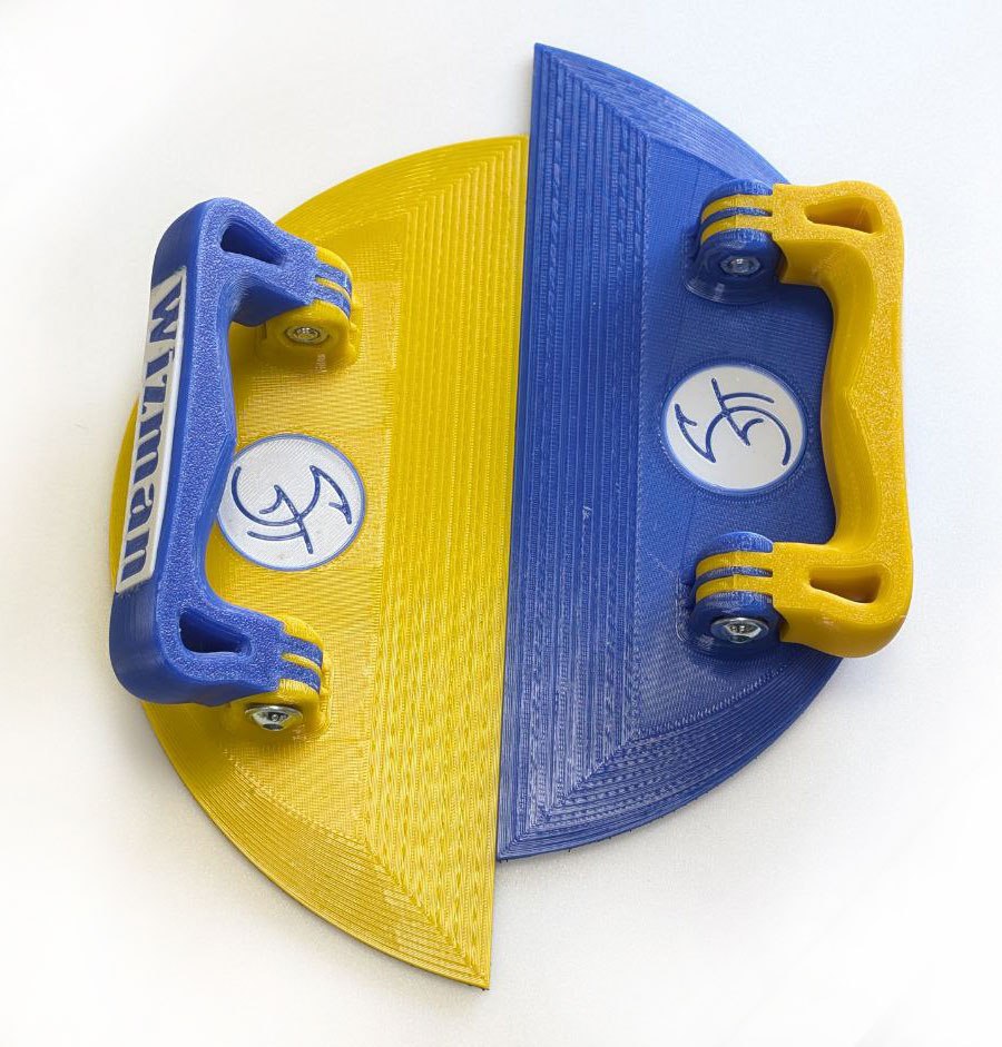 Шліфувальна терка "півмісяць" універсальна, з рухомою ручкою, 225 мм* 95 мм