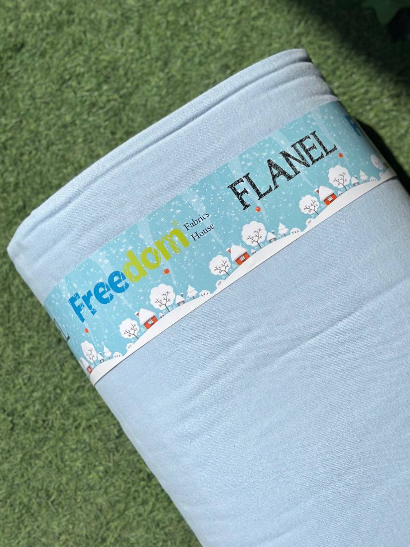 Постільний комплект Фланель преміум Небесний однотон