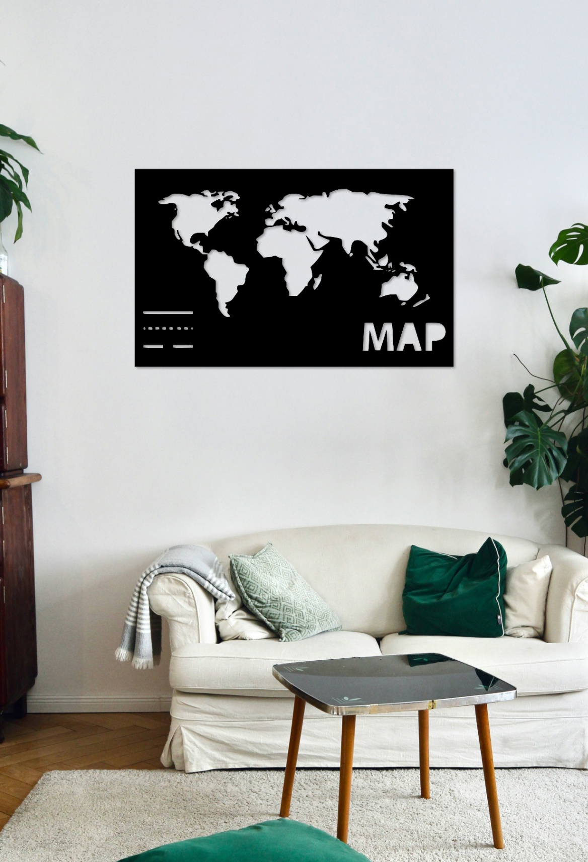 Металева мапа світу "Modern Map"