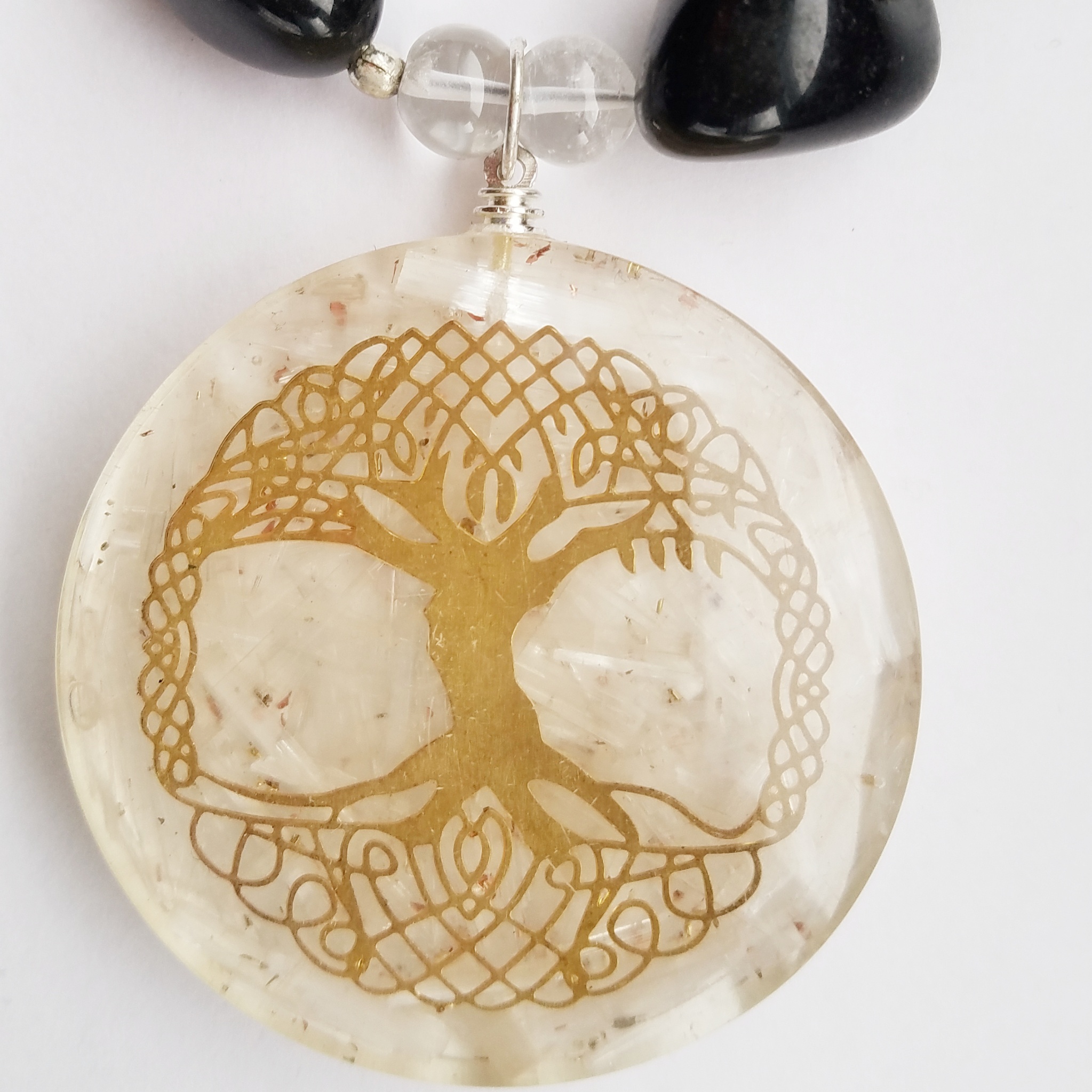 Selenite Orgonite Necklace