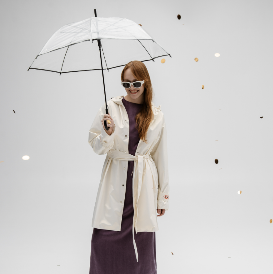 Designer Raincoat White Mini Summer Collection